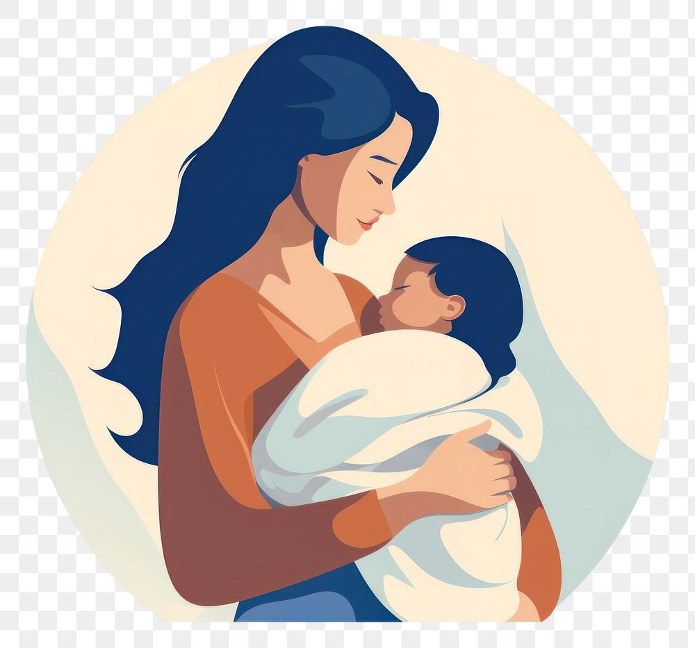 PNG Mother carrying portrait adult. AI generated Image by rawpixel.