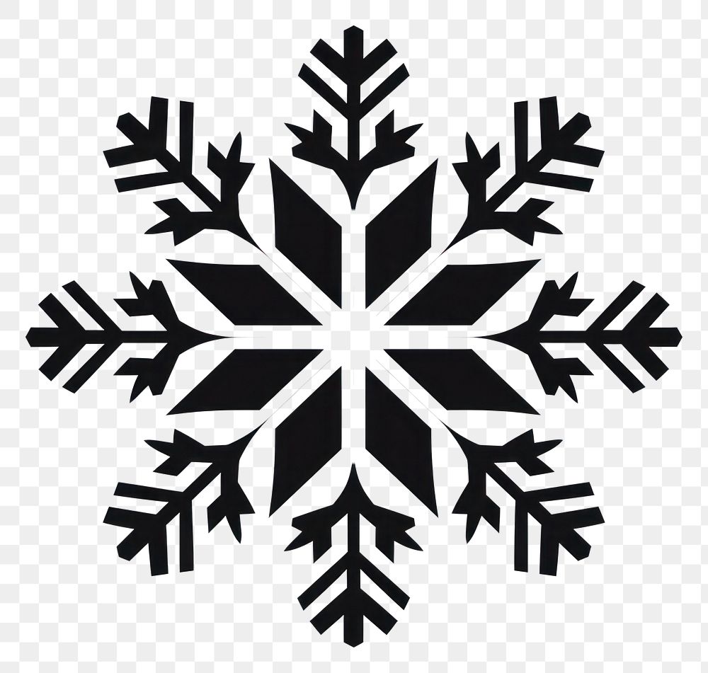PNG Snowflake white white background monochrome. AI generated Image by rawpixel.