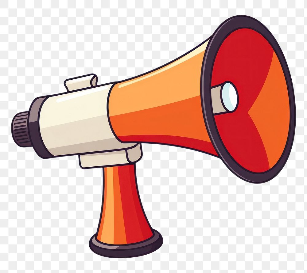 PNG Megaphone cartoon white background electronics. AI generated Image by rawpixel.