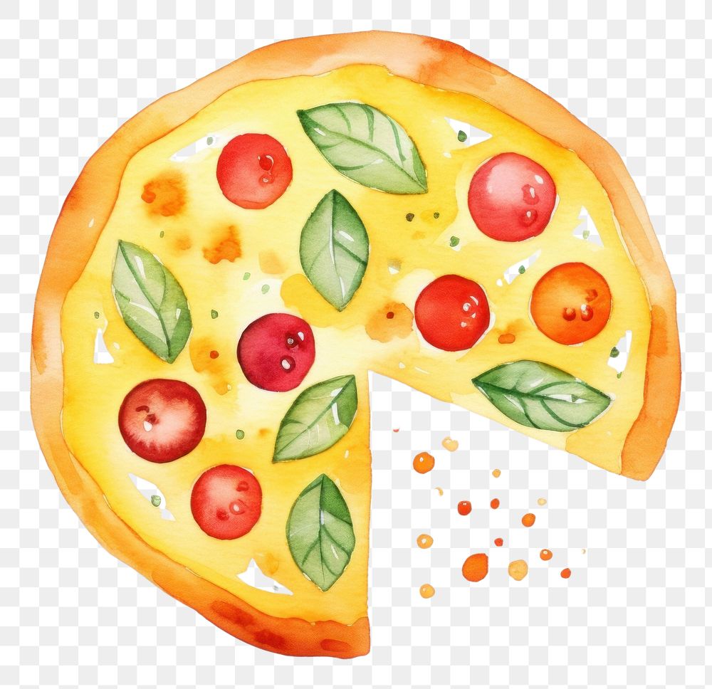 PNG Minimal cute pizza food vegetable freshness. AI generated Image by rawpixel.