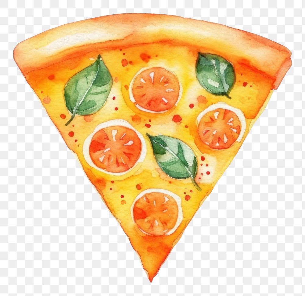 PNG Pizza food leaf pepperoni. AI generated Image by rawpixel.