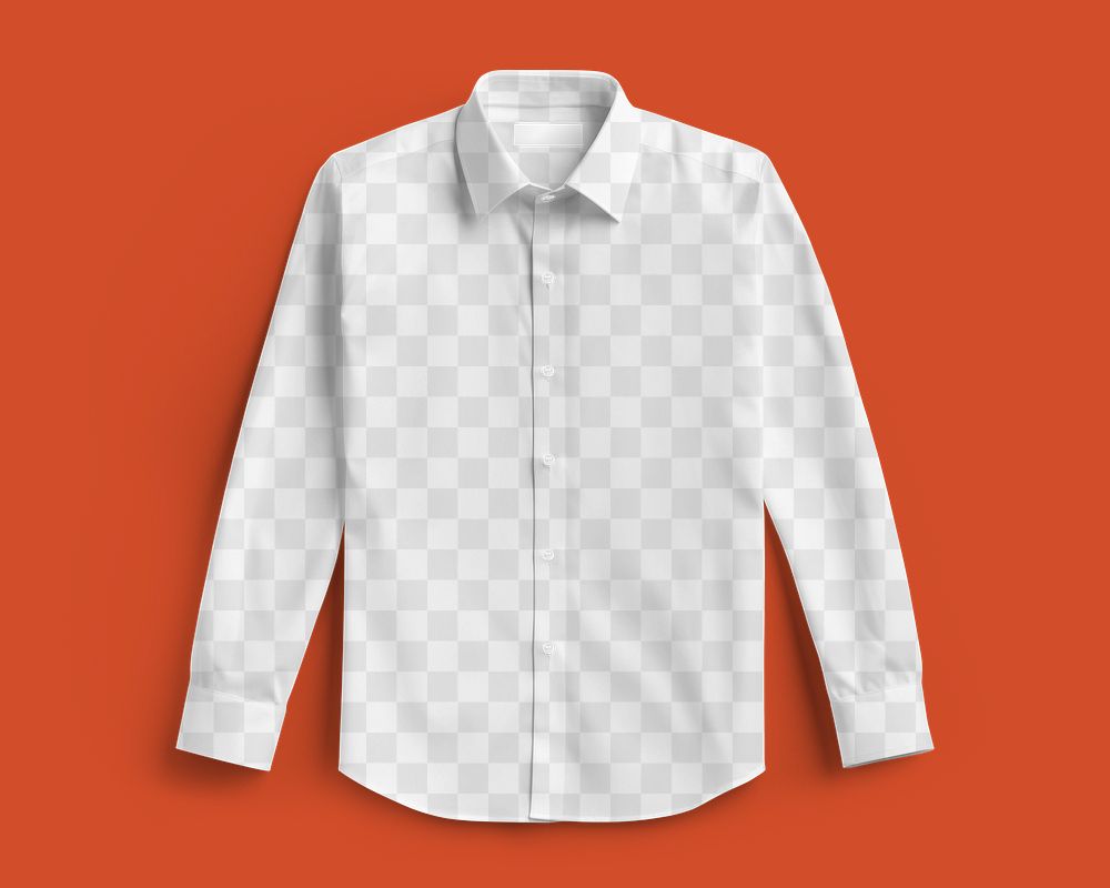 Men's shirt png mockup, transparent design