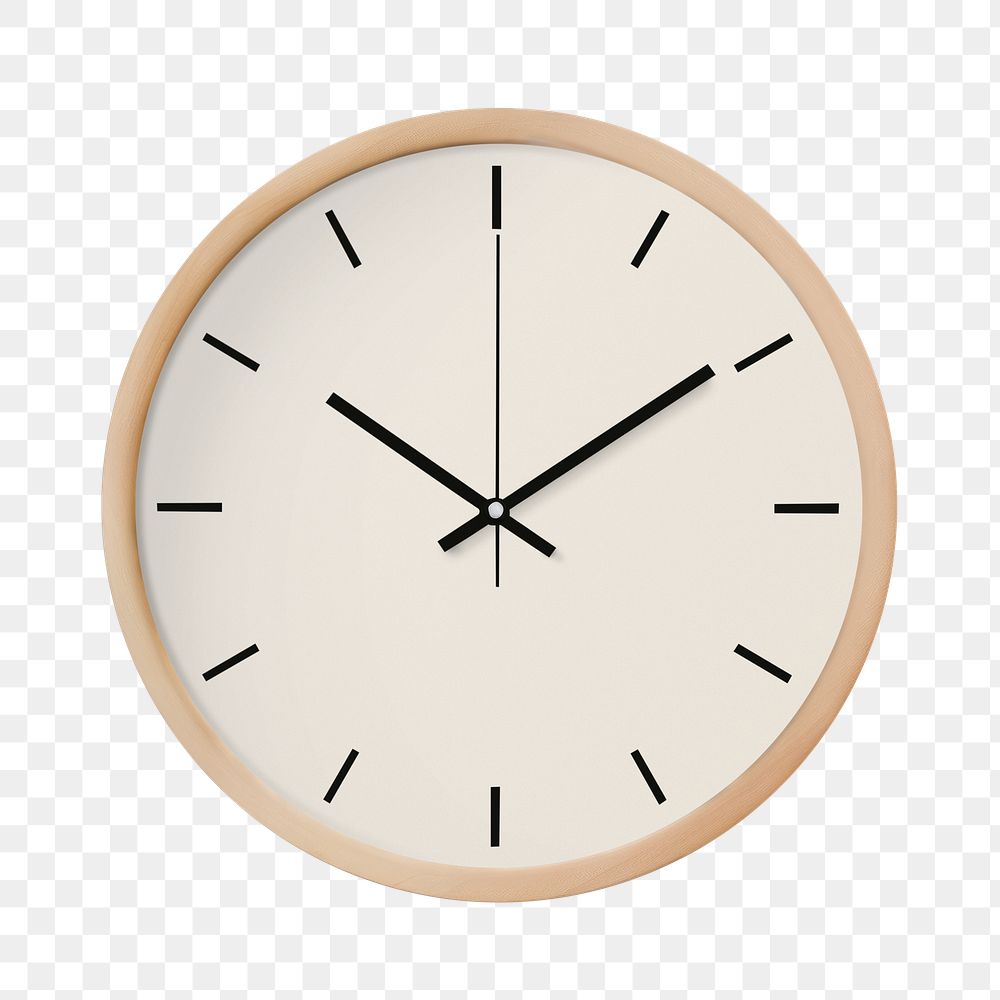 Wall clock png, transparent background