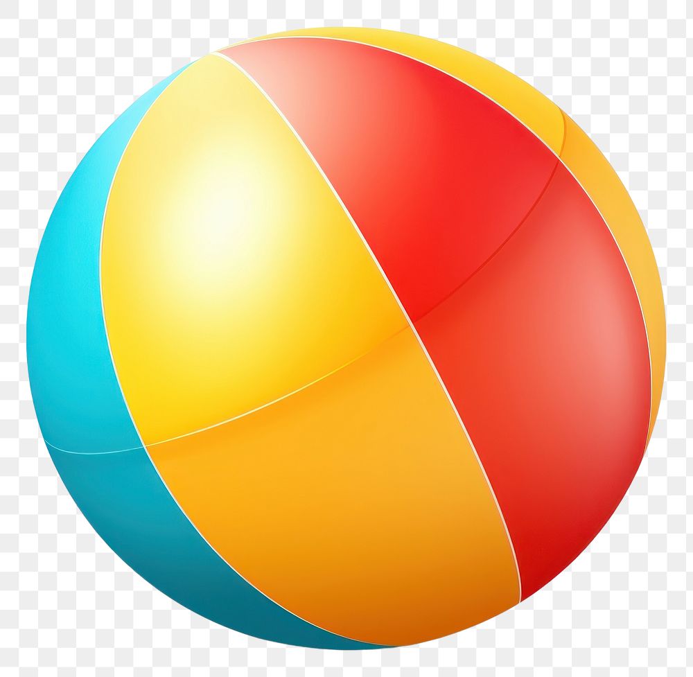 PNG  A Beach ball sphere sports volleyball. AI generated Image by rawpixel.