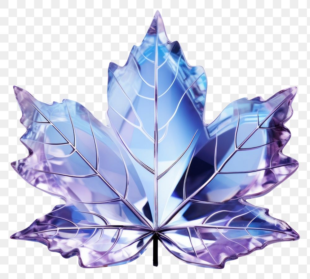 PNG Maple leaf gemstone crystal plant. AI generated Image by rawpixel.