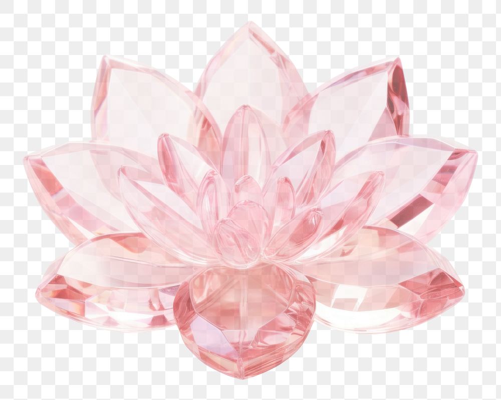 PNG Lotus flower shape gemstone jewelry crystal plant. AI generated Image by rawpixel.