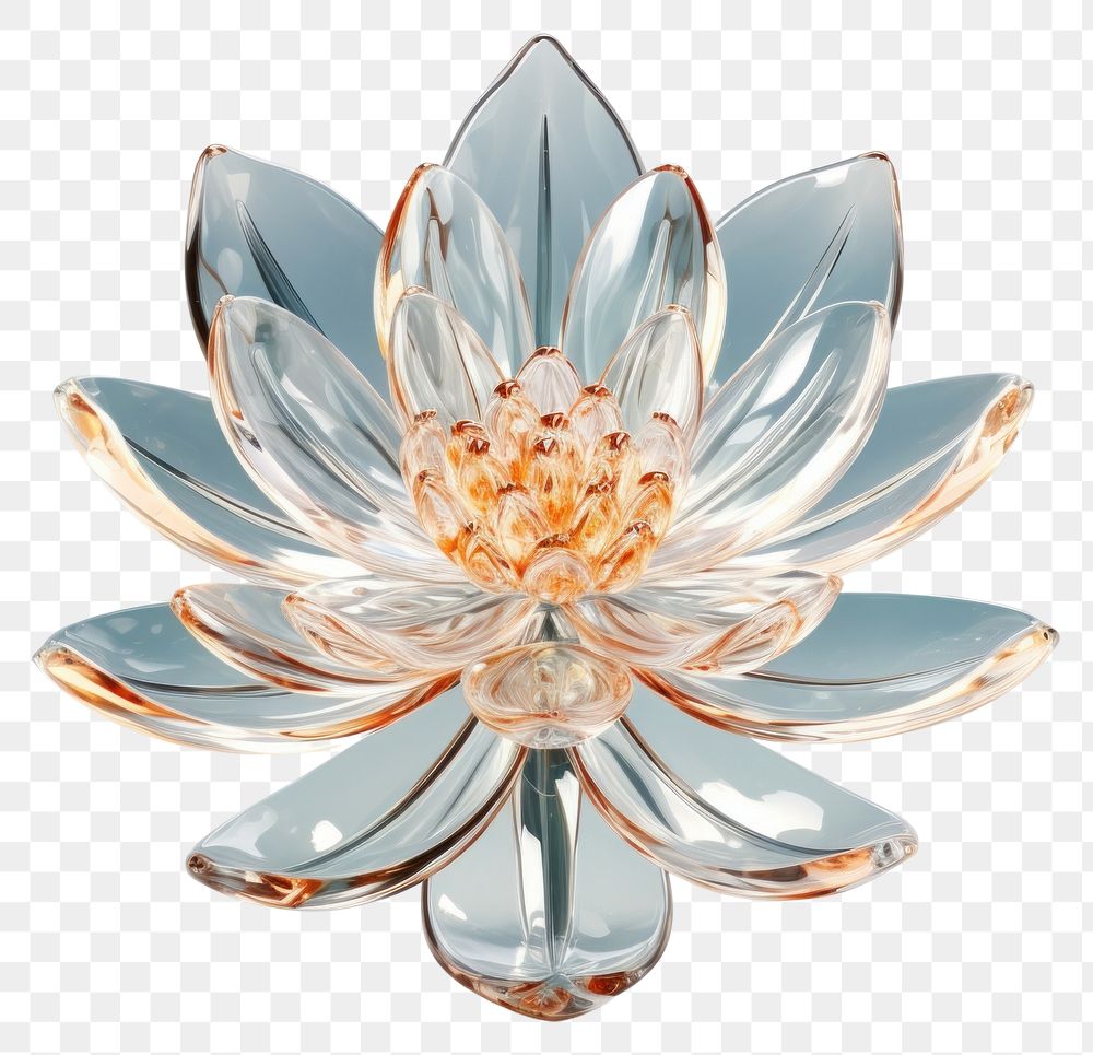 PNG Lotus flower shape gemstone jewelry crystal plant. 