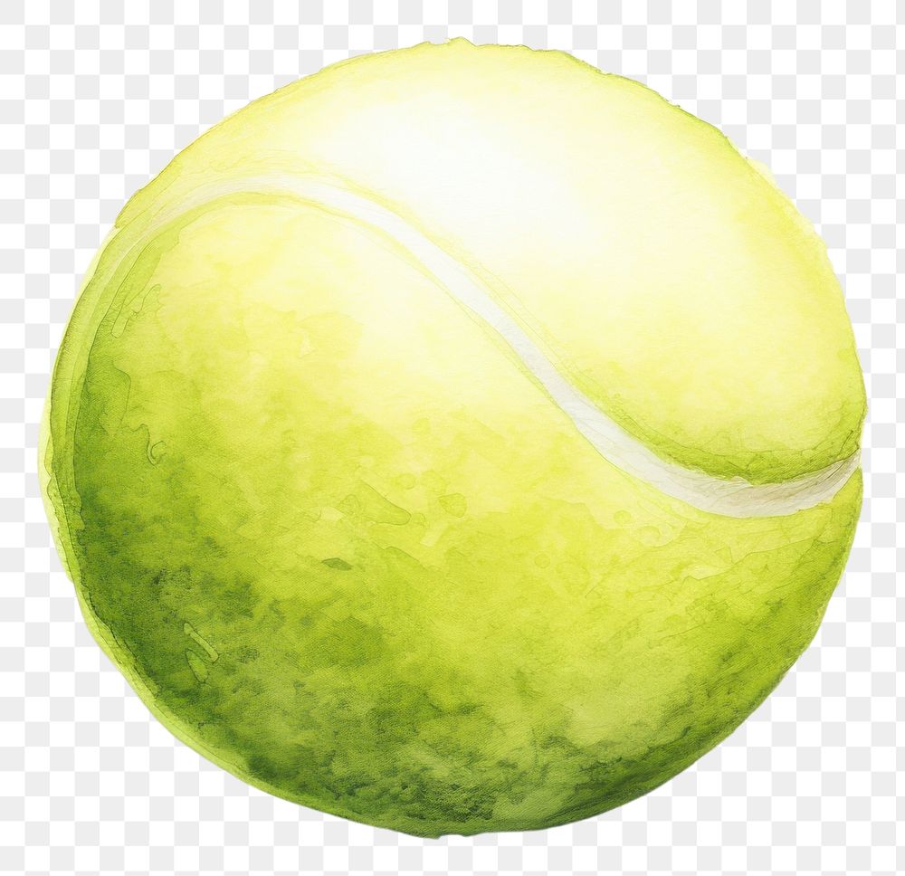PNG  A Tennis ball tennis white background tennis ball. AI generated Image by rawpixel.