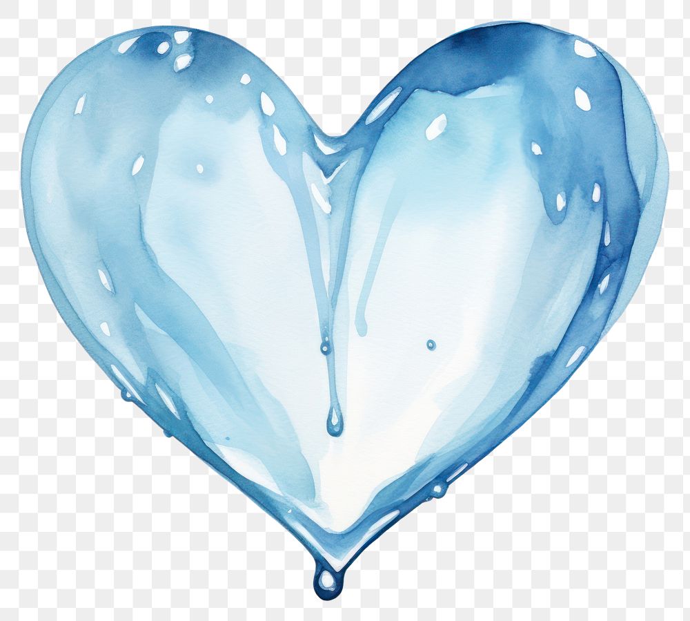 PNG A heart shape water drop white background splashing abstract. AI generated Image by rawpixel.