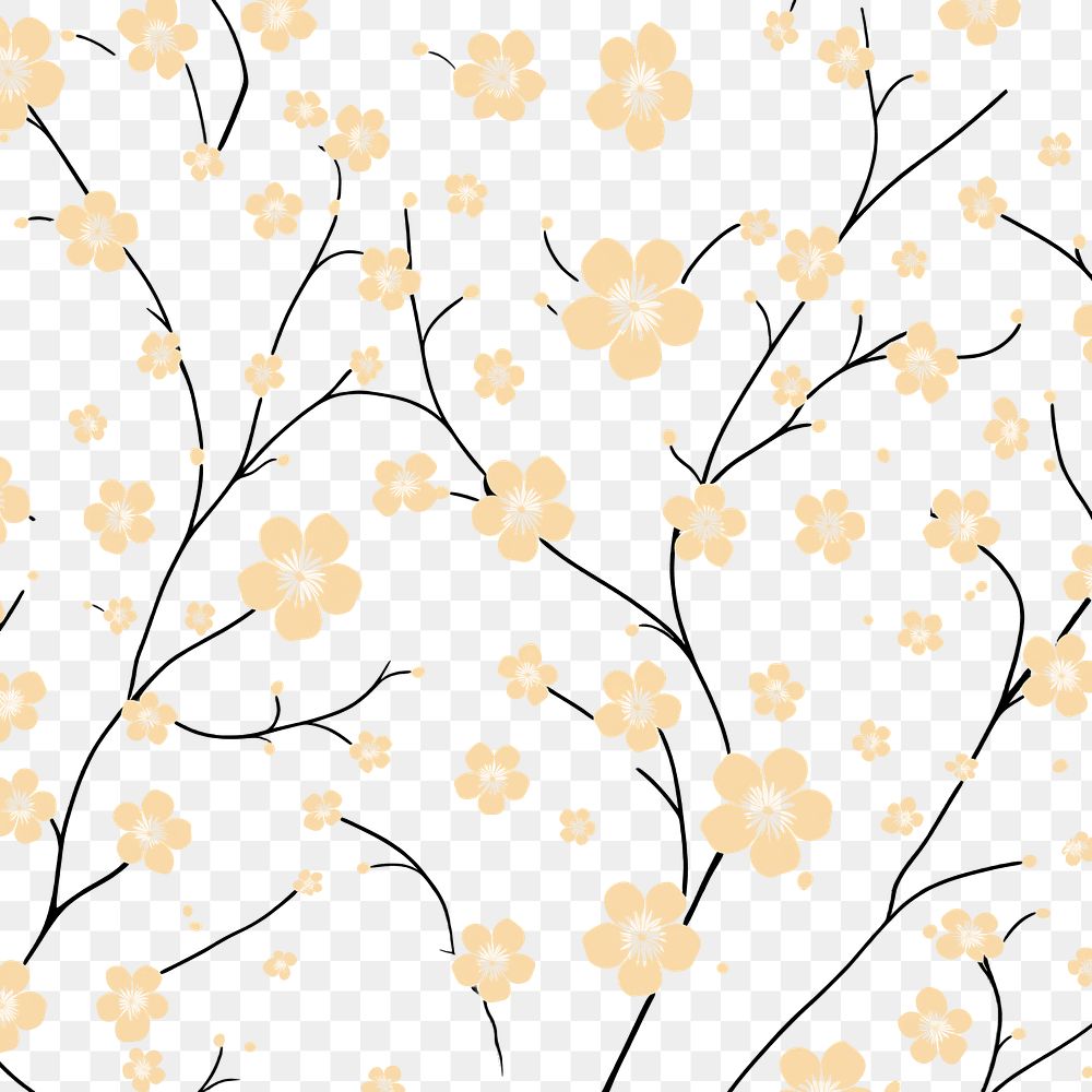 PNG Pattern flower backgrounds plant. AI generated Image by rawpixel.
