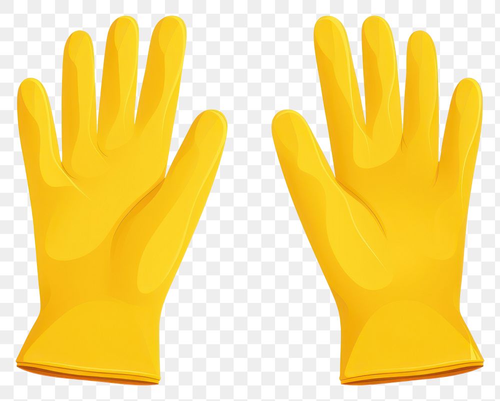 PNG Yellow rubber gloves yellow | Free PNG - rawpixel
