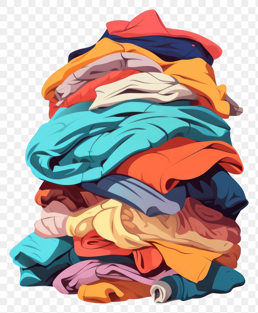 PNG  Laundry variation abundance crumpled. AI generated Image by rawpixel.