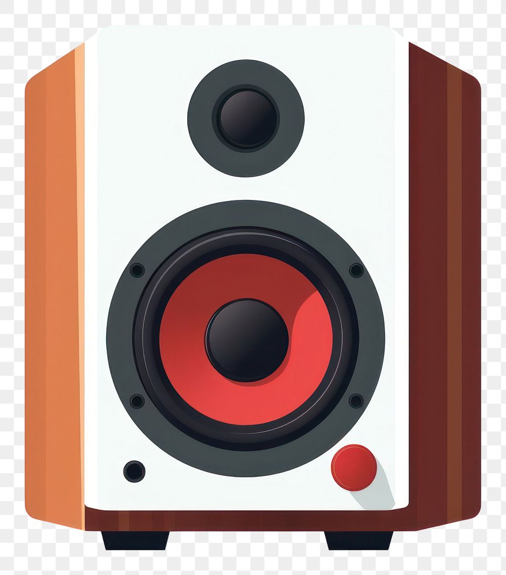 PNG A speaker electronics white background loudspeaker. AI generated Image by rawpixel.