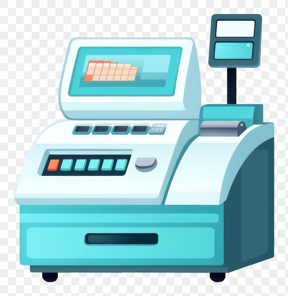 PNG  A cashier icon machine photocopier electronics. AI generated Image by rawpixel.