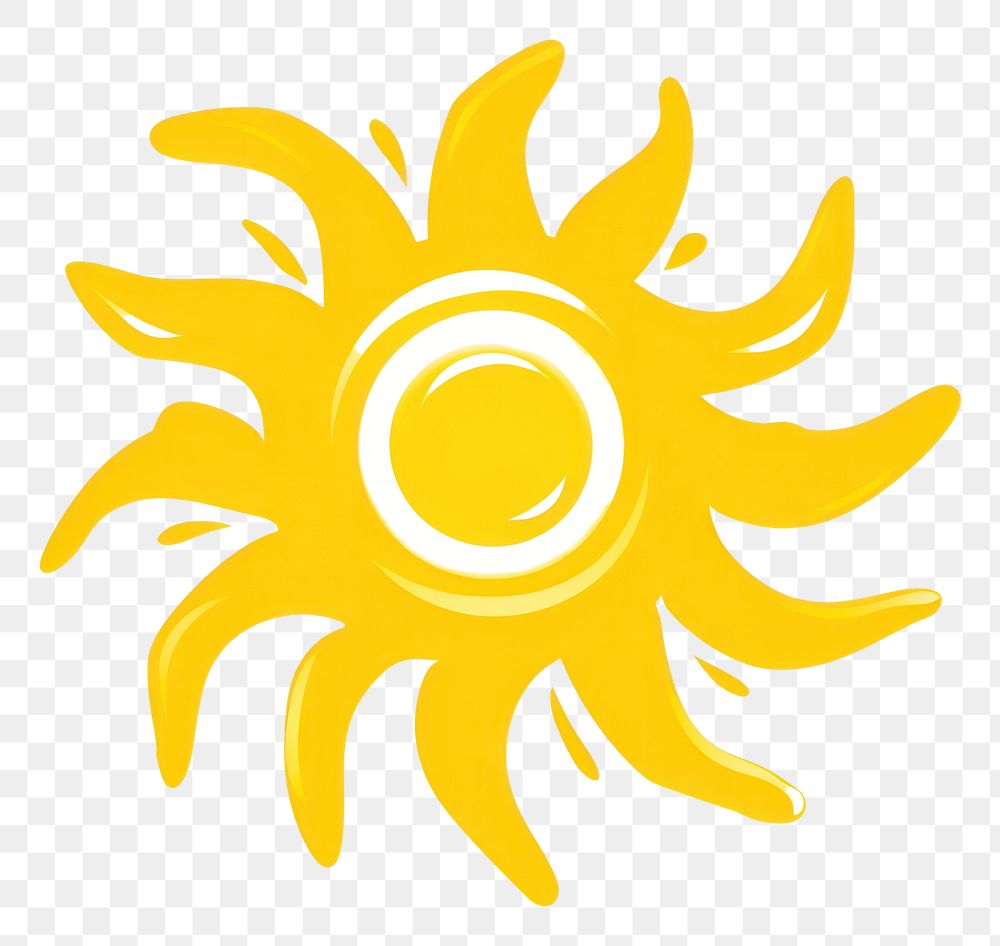 PNG Minimal suns sunflower yellow logo. AI generated Image by rawpixel.