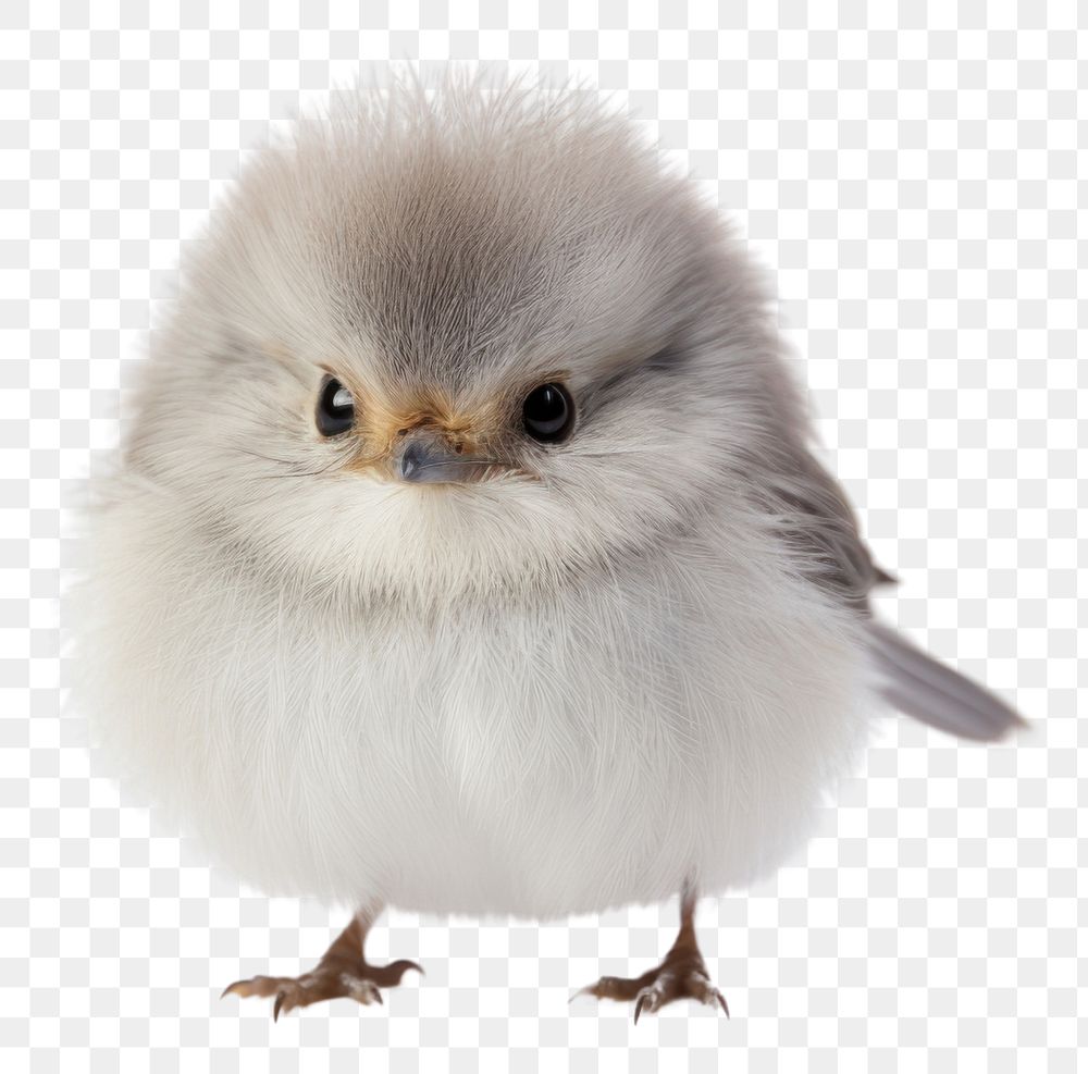 PNG A cute tiny bird animal white beak. AI generated Image by rawpixel.