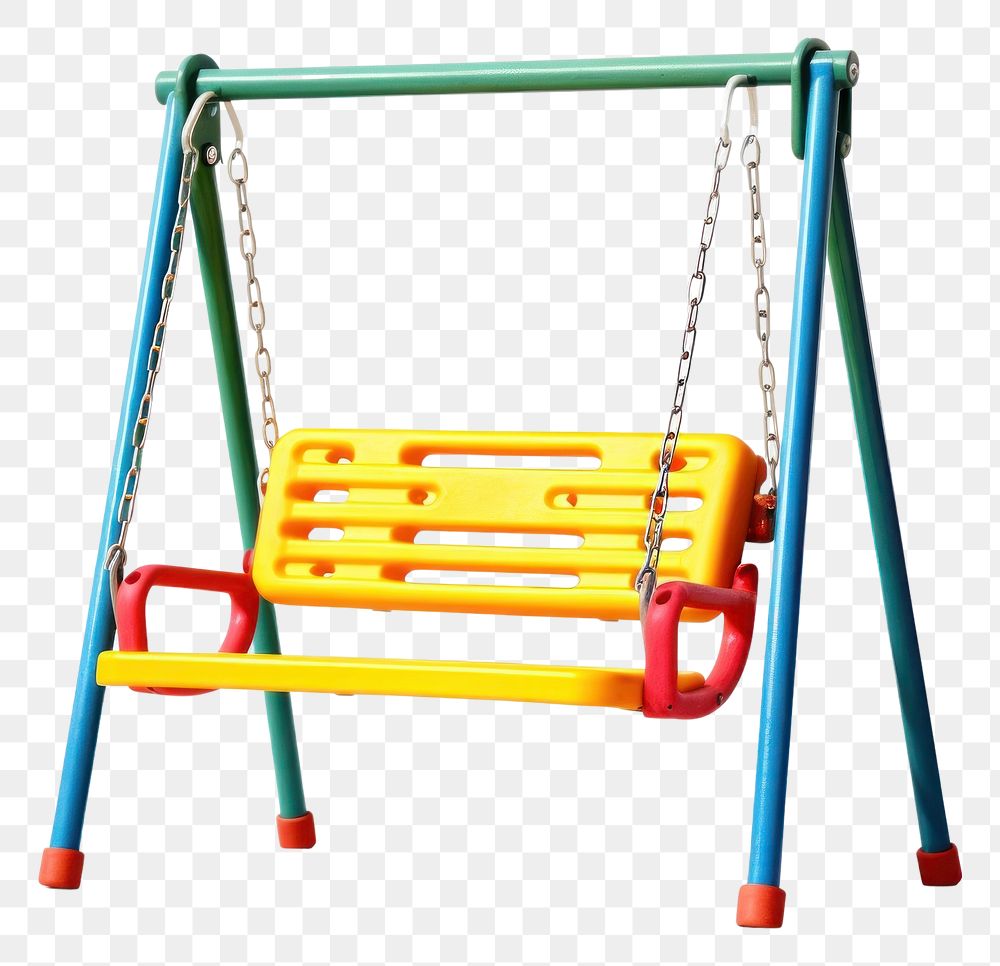 PNG A Kids swings playground white background furniture. AI generated Image by rawpixel.