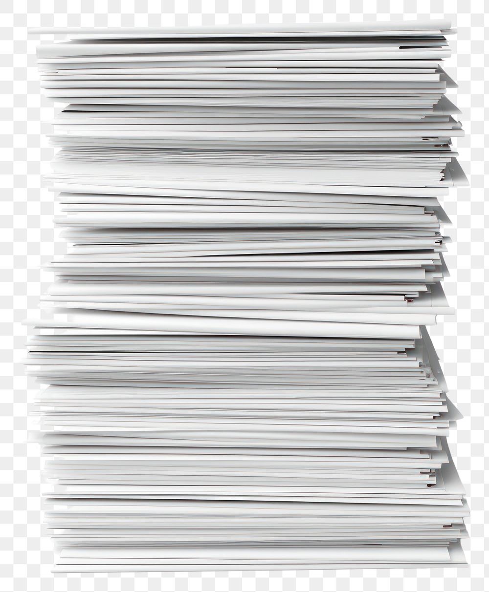 PNG A Stack of business documents papers white page white background. AI generated Image by rawpixel.