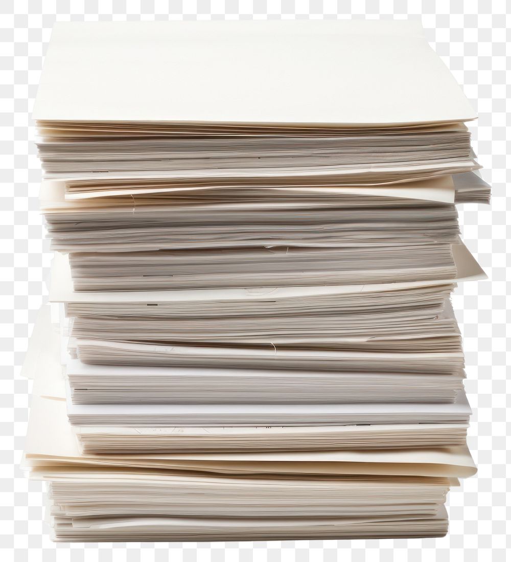 PNG  A Stack papers document white page. AI generated Image by rawpixel.