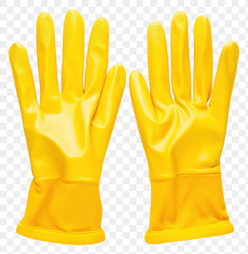 PNG Yellow rubber gloves yellow | Free PNG - rawpixel