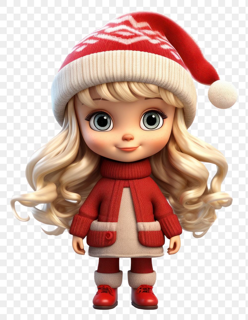 PNG Chirstmas doll cute toy. AI generated Image by rawpixel.