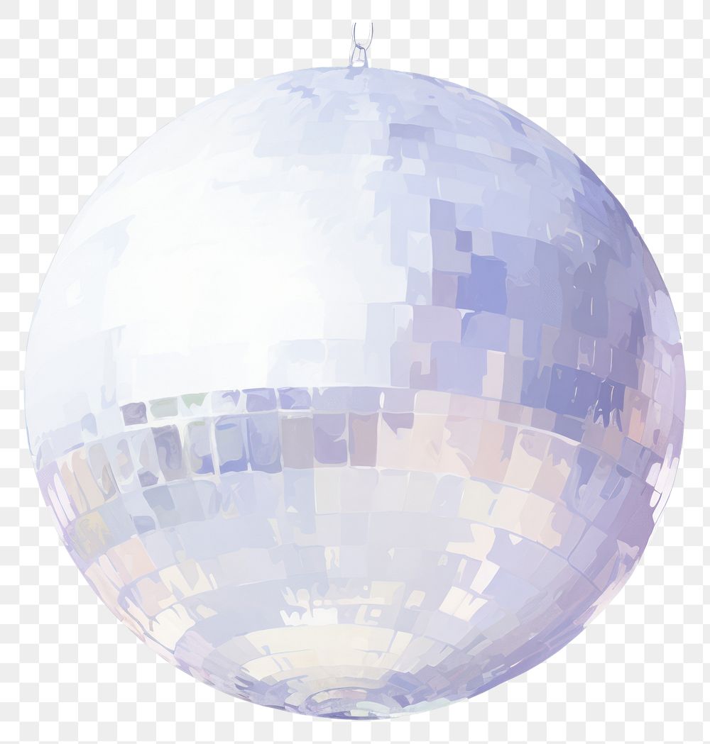 PNG Disco ball sphere illuminated celebration. 