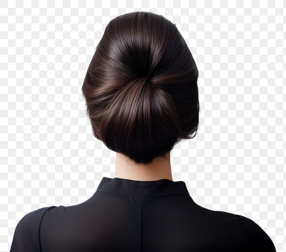 PNG Woman hair style adult back white background. AI generated Image by rawpixel.