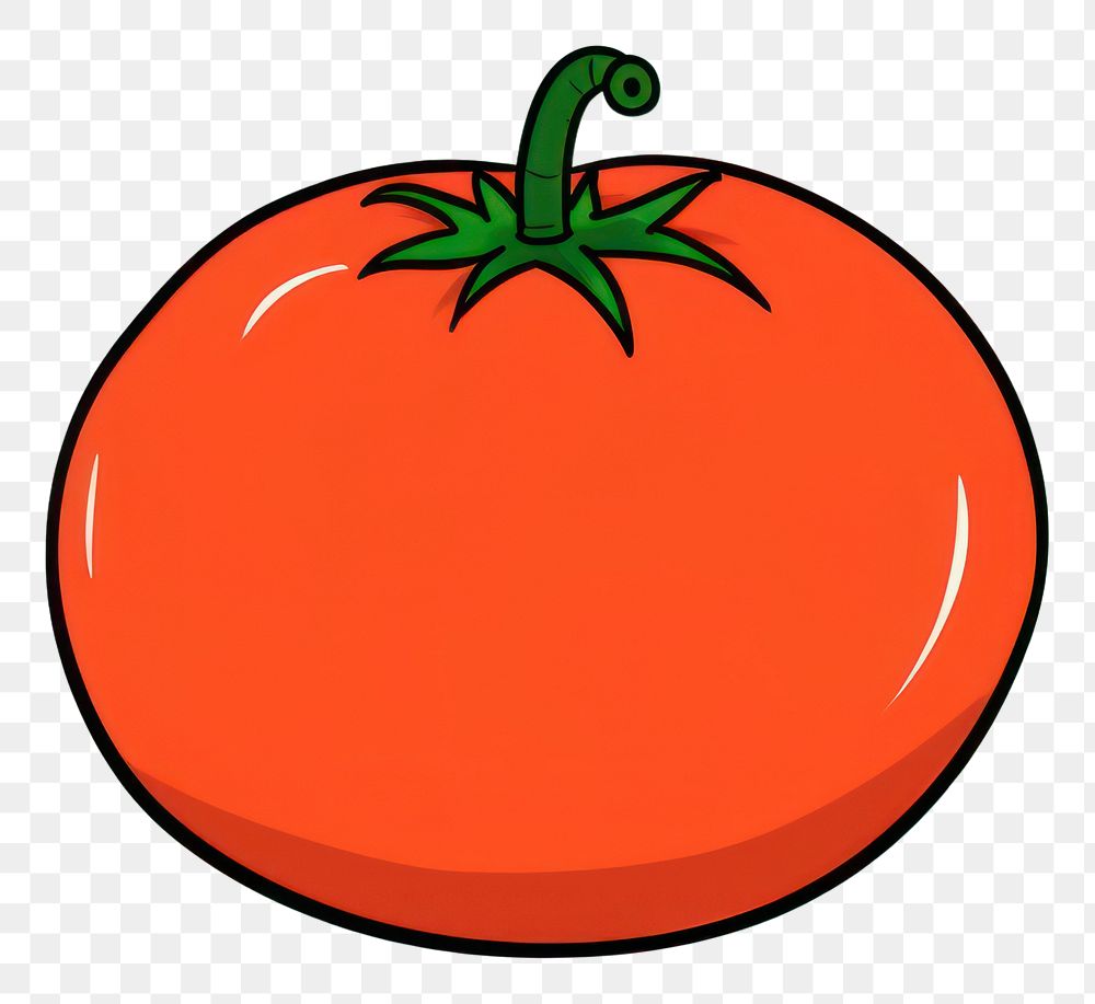PNG Tomato vegetable cartoon plant. AI generated Image by rawpixel.