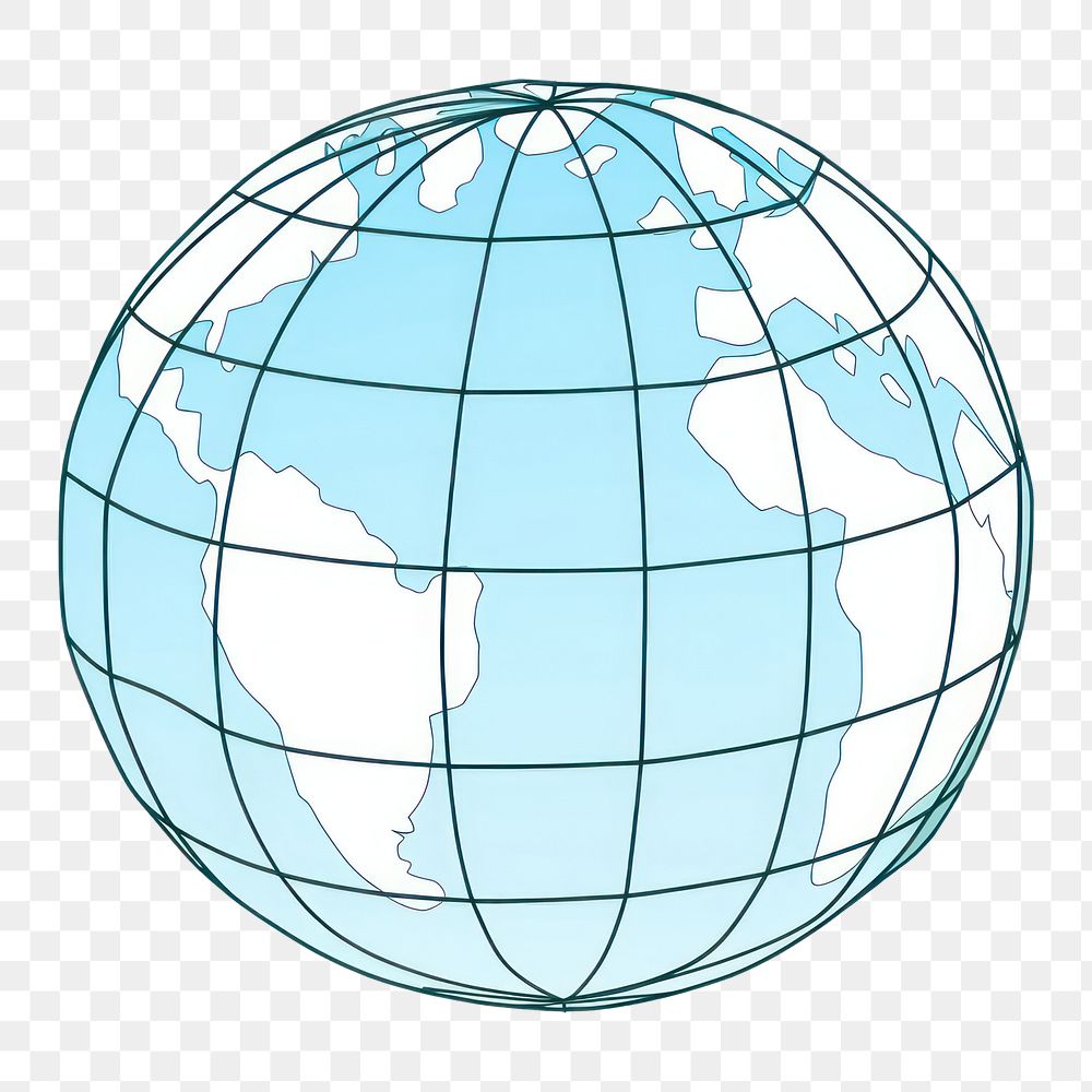 PNG  Wireframe connecting earth sphere planet globe space. AI generated Image by rawpixel.