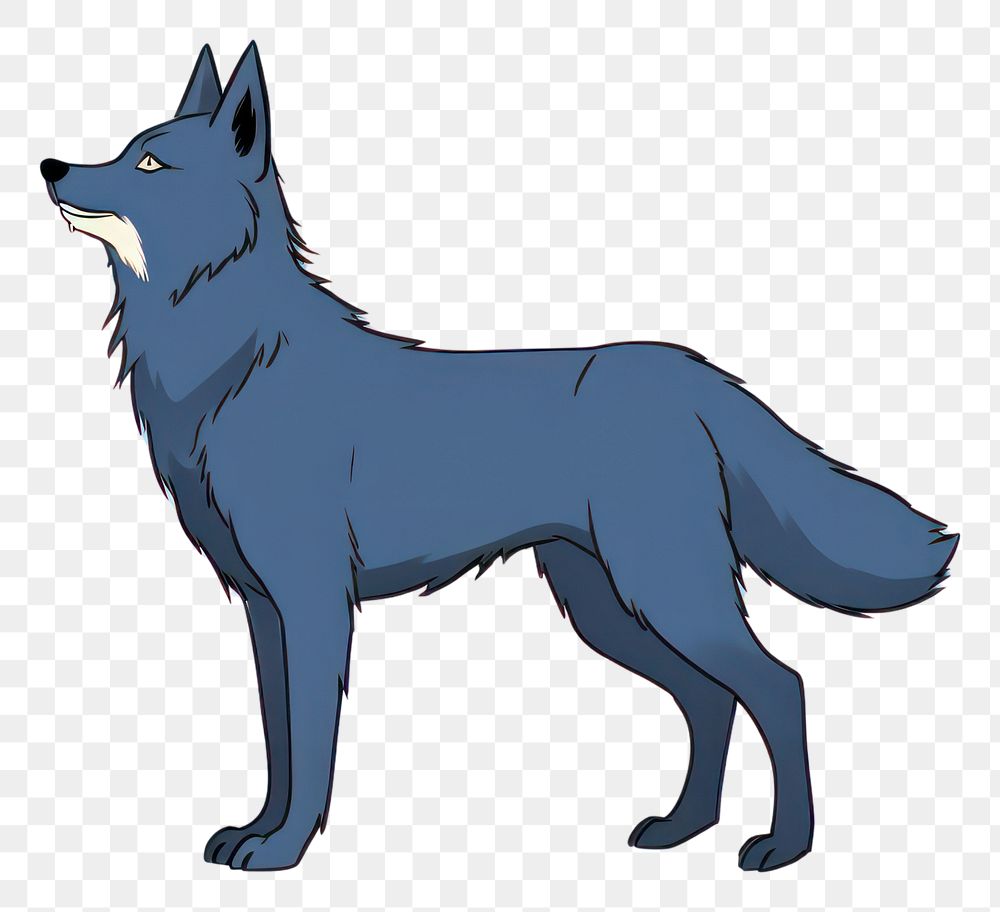 PNG Wolf cartoon animal mammal. AI generated Image by rawpixel.