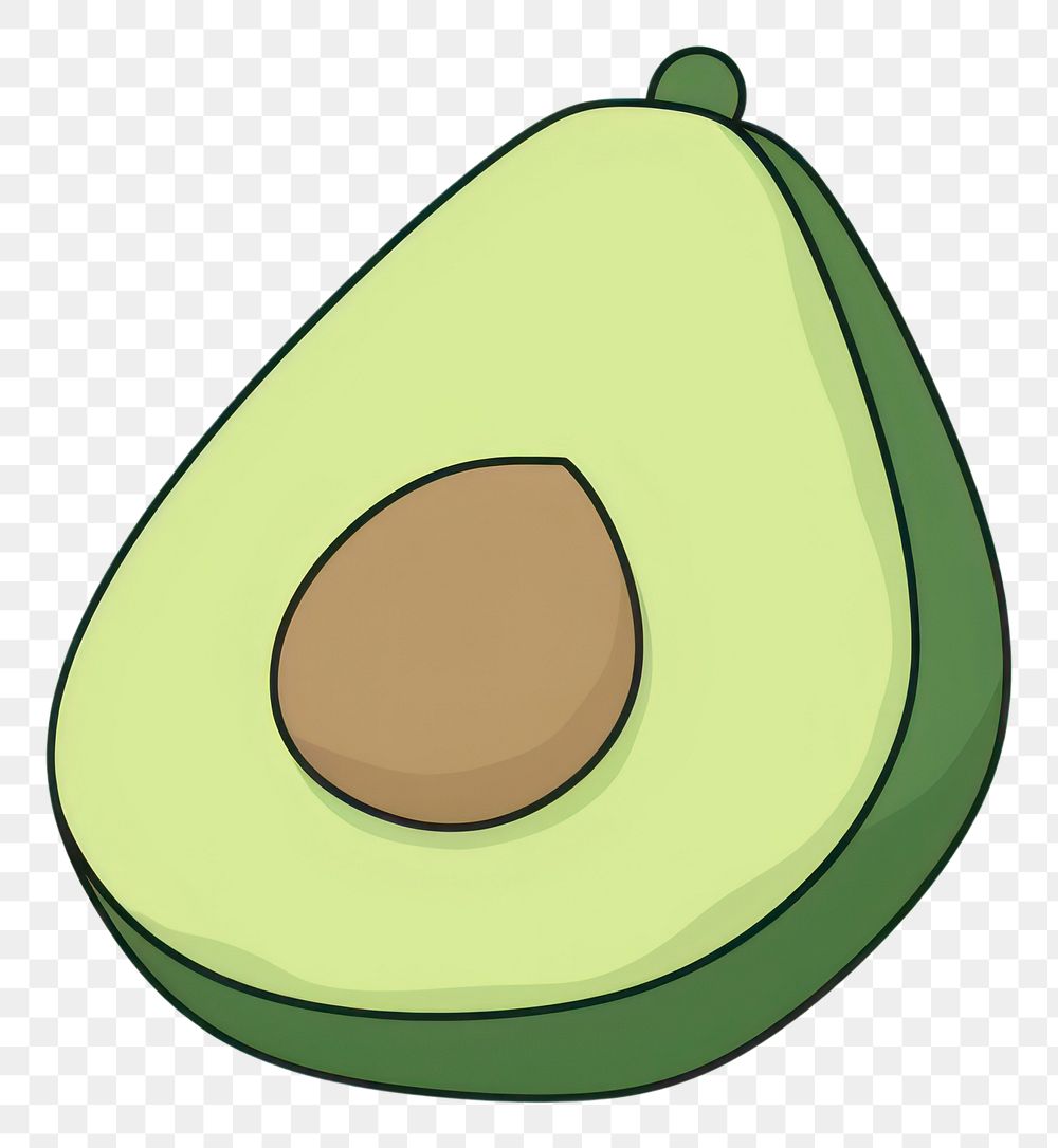 PNG Avocado cartoon plant food. AI generated Image by rawpixel.