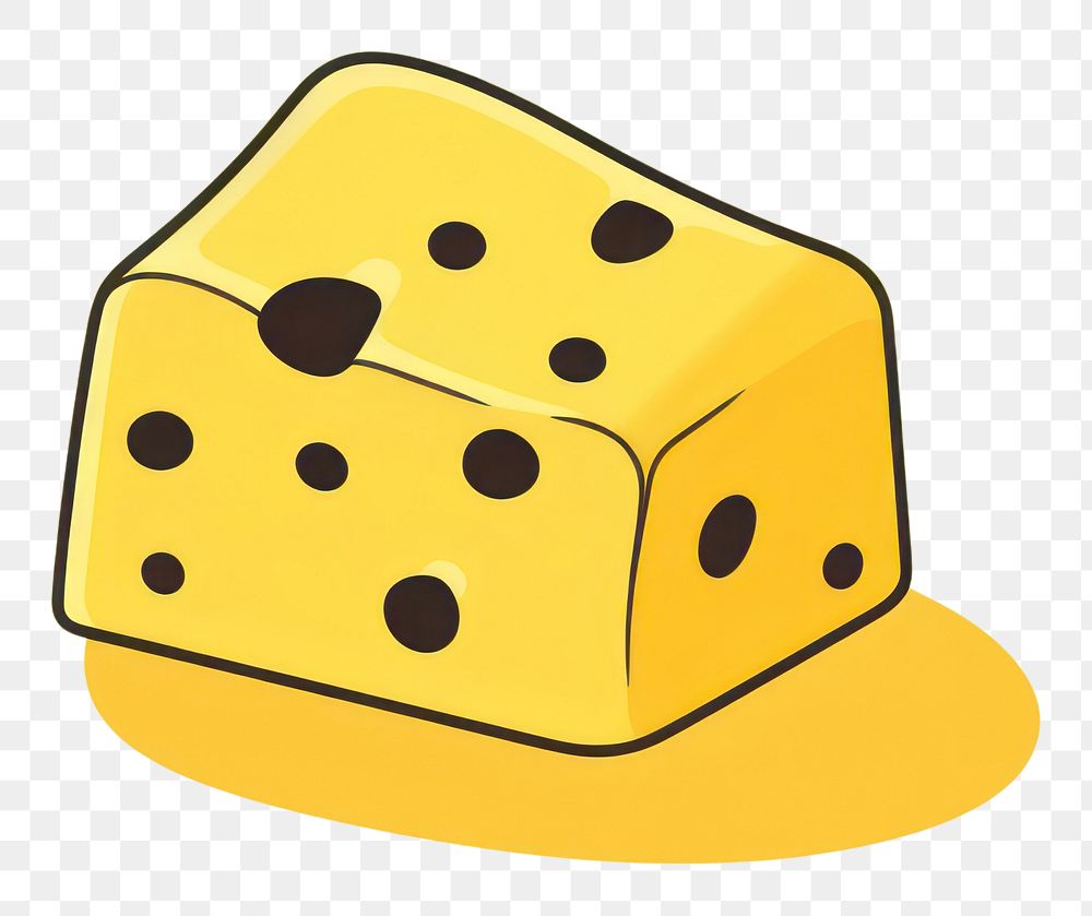 PNG Cheese cartoon line dice. AI generated Image by rawpixel.