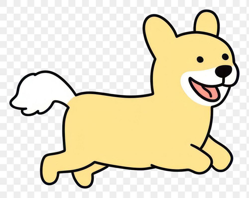 PNG Cheerful dog running cartoon animal mammal. AI generated Image by rawpixel.