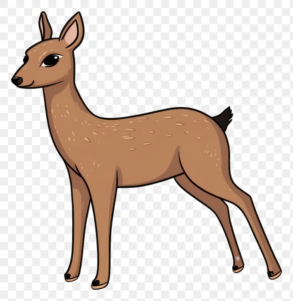 PNG Deer wildlife cartoon animal. AI generated Image by rawpixel.