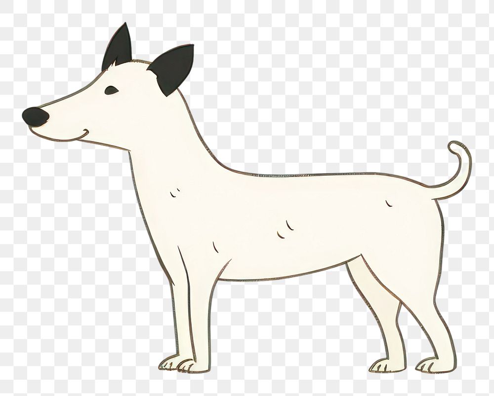 PNG Cartoon flat illustrations of dog drawing animal mammal. AI generated Image by rawpixel.