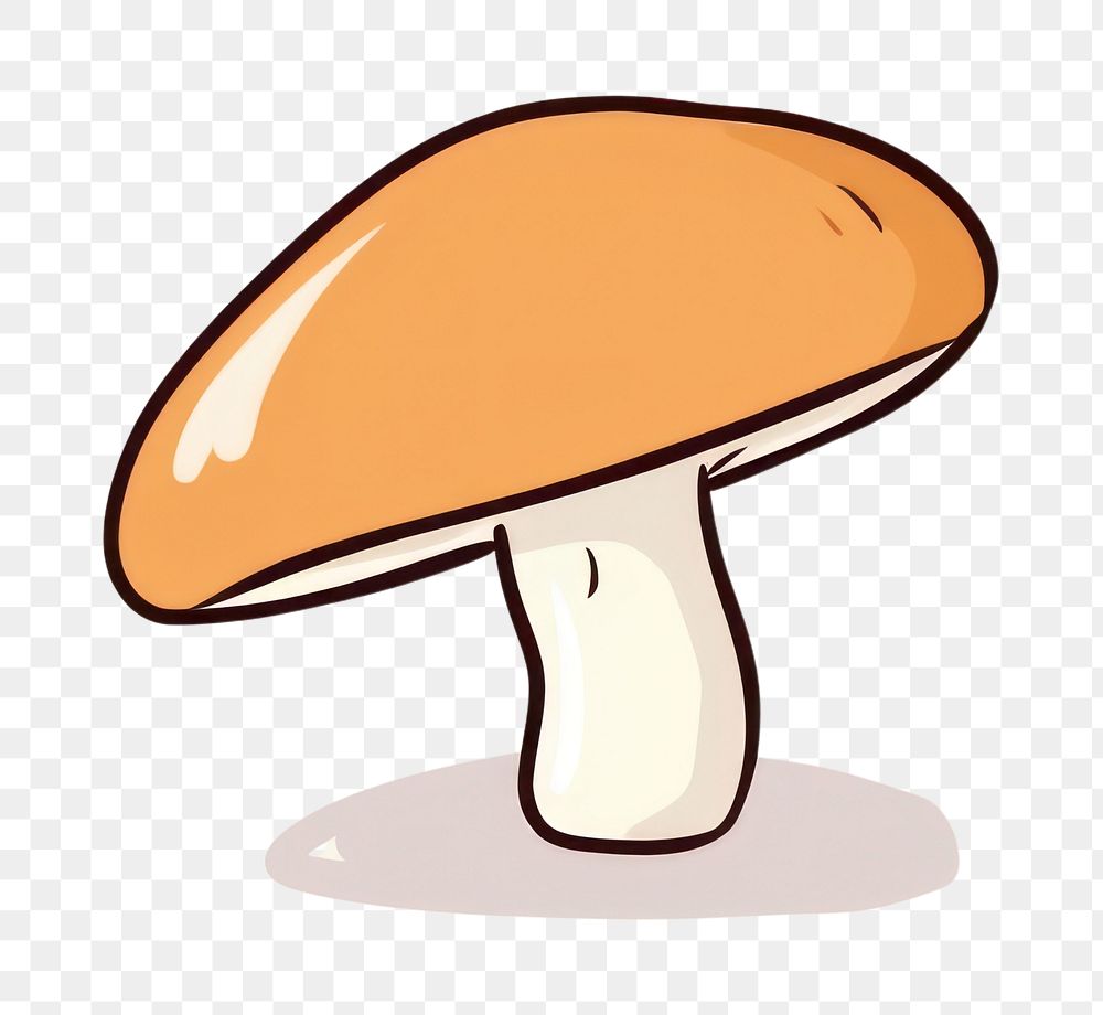 PNG Mushroom cartoon fungus toadstool. AI generated Image by rawpixel.