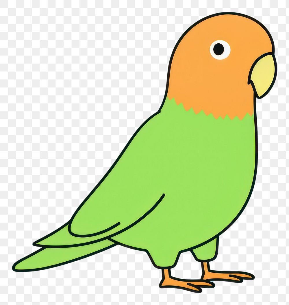 PNG Parrot cartoon animal bird. AI generated Image by rawpixel.