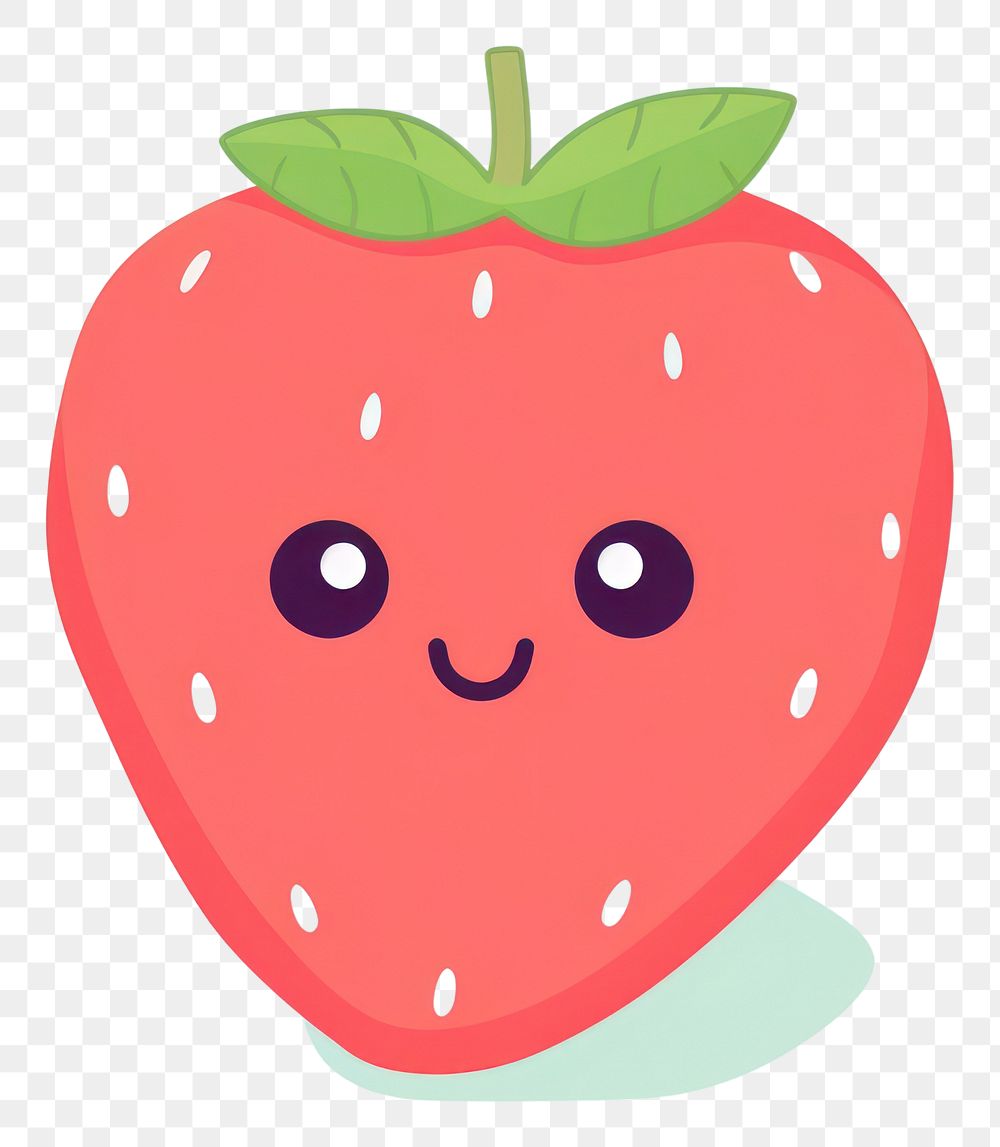 PNG Strawberry cartoon fruit plant. AI generated Image by rawpixel.