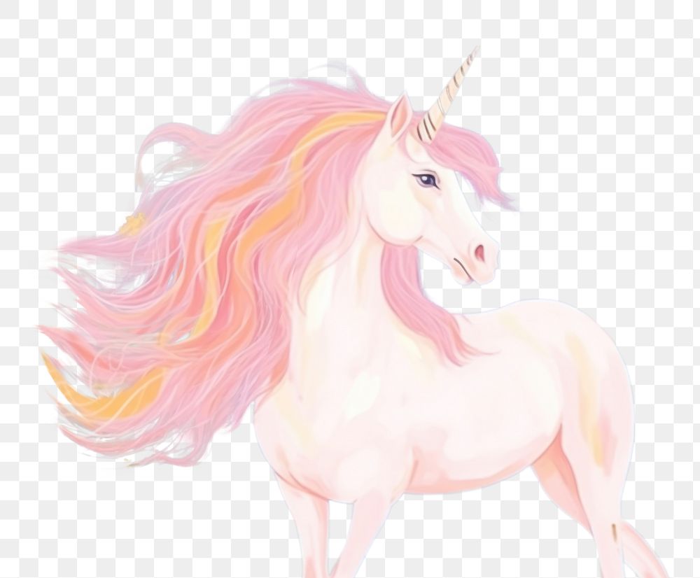 PNG Unicorn art abstract painting. 