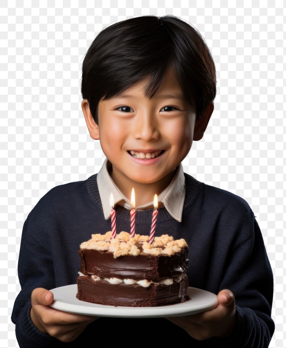 PNG Japanese kid cake birthday dessert. AI generated Image by rawpixel.