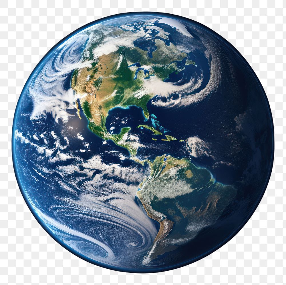 PNG  Planet earth space globe meteorology. AI generated Image by rawpixel.