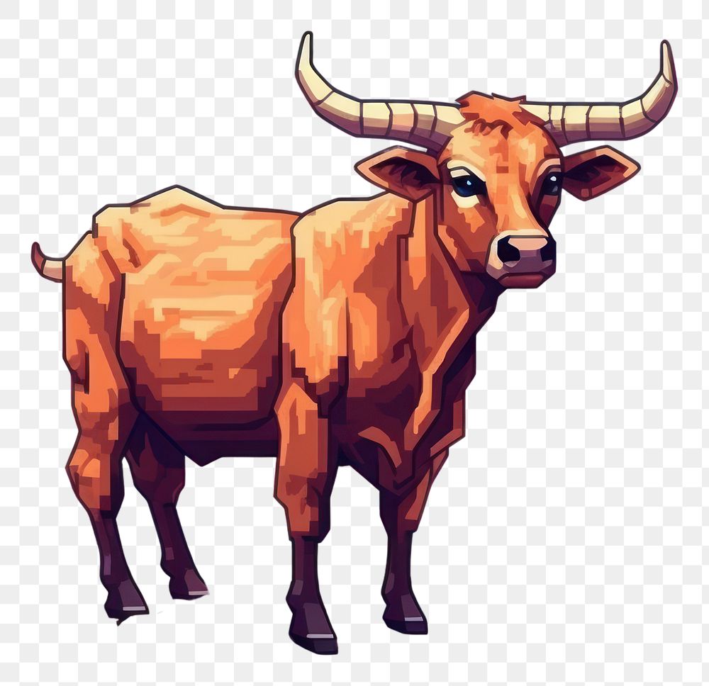 PNG  Gaming livestock cattle mammal. AI generated Image by rawpixel.