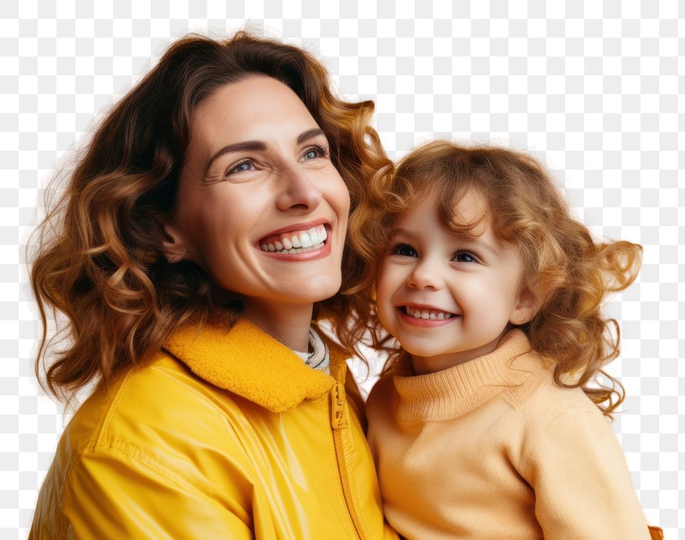 PNG Cheerful lovely daughter and mother hugging laughing family adult. AI generated Image by rawpixel.