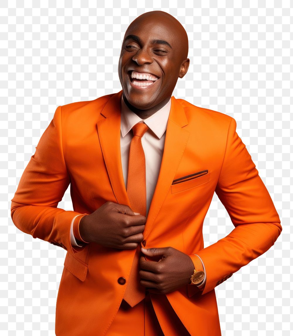 PNG African american man delight and humble adult smile suit. AI generated Image by rawpixel.