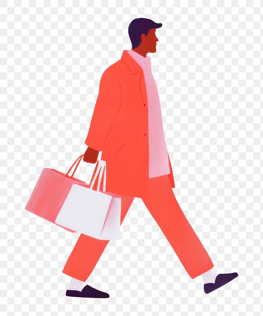 PNG Man shopping adult bag briefcase. AI generated Image by rawpixel.