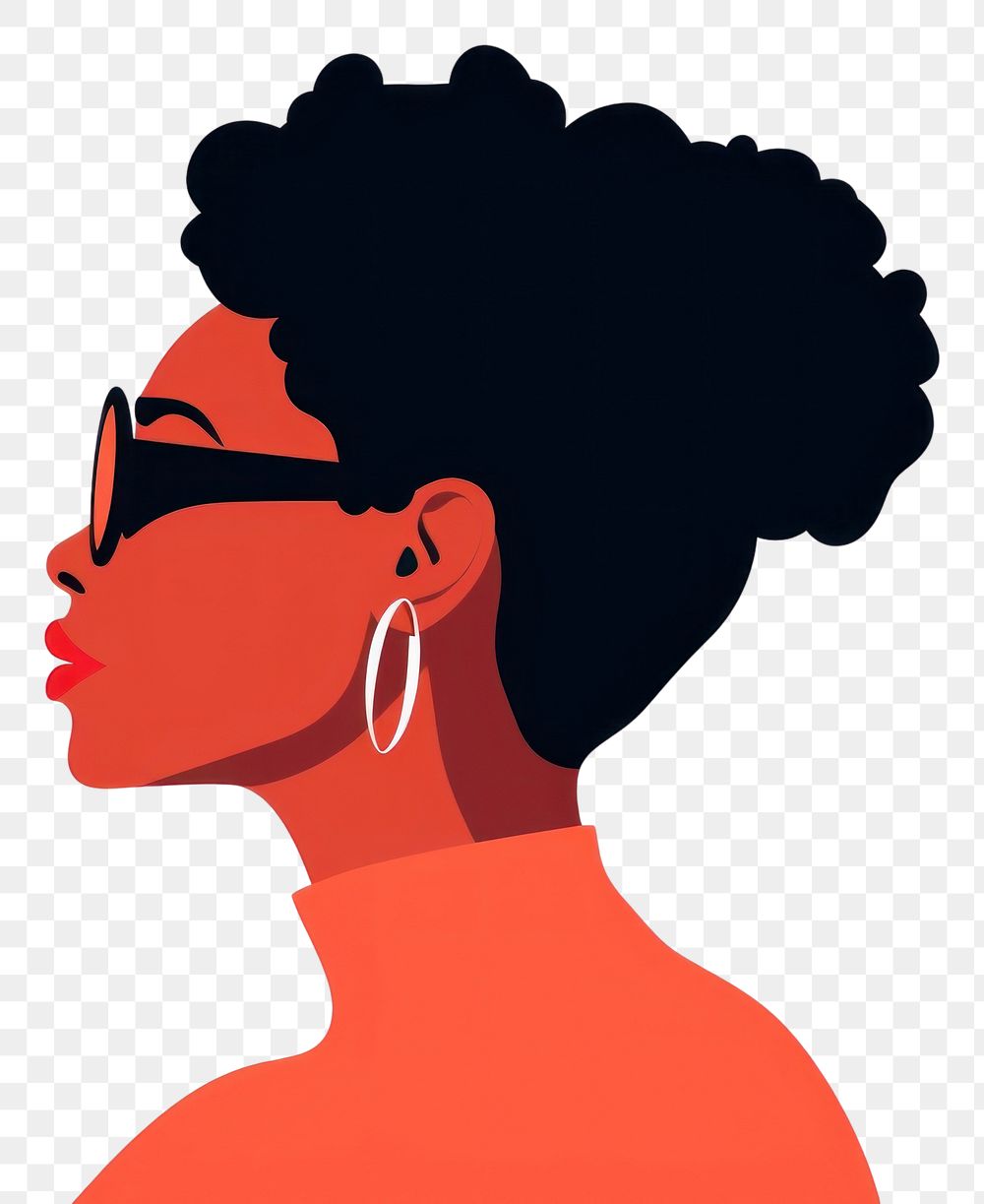PNG African-american woman adult white background accessories. AI generated Image by rawpixel.