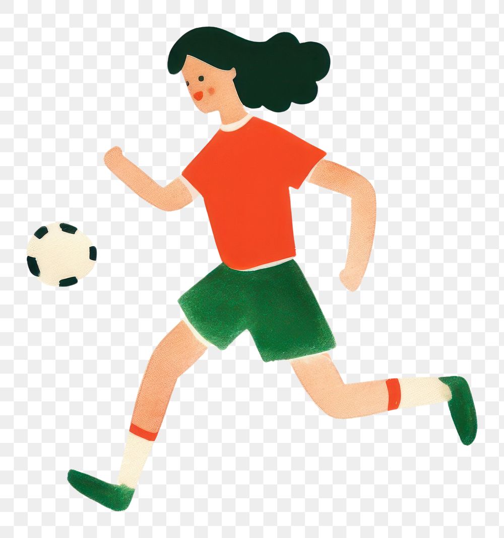 PNG Woman playing football kicking sports shorts. AI generated Image by rawpixel.