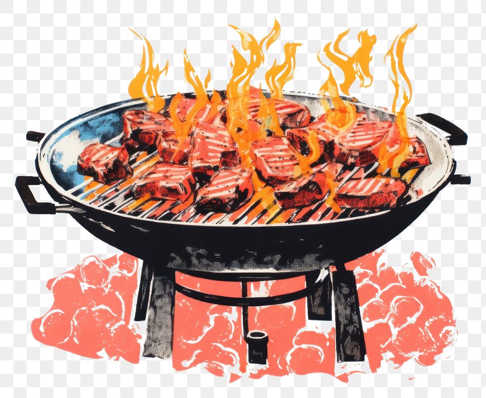 PNG Barbeque dish grilling cooking food. AI generated Image by rawpixel.