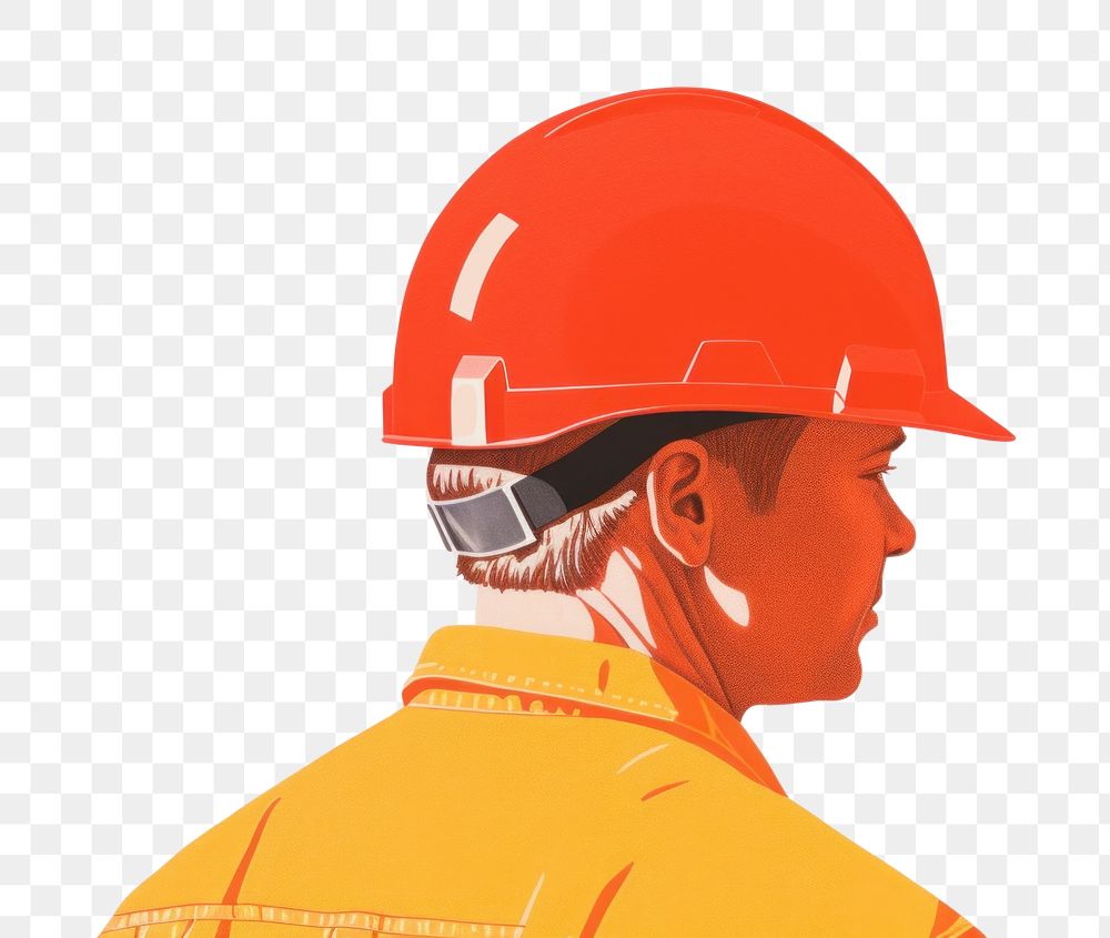 PNG Engineer hardhat helmet firefighter. AI generated Image by rawpixel.