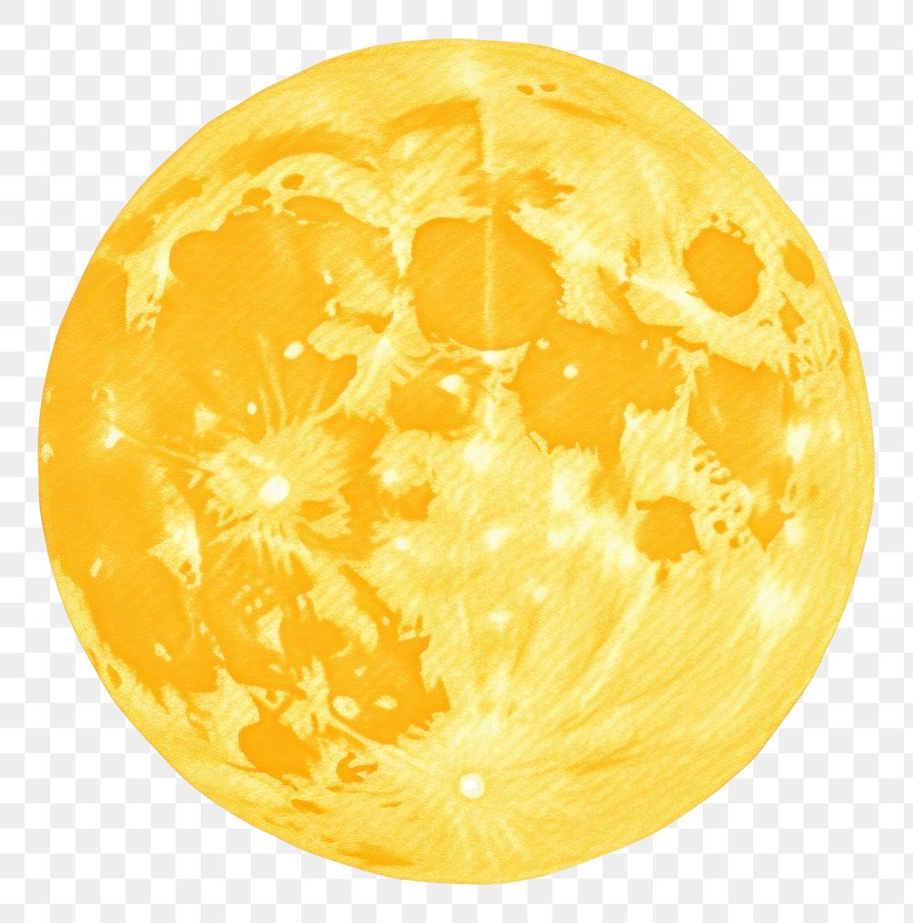 PNG Yellow moon astronomy sphere space. AI generated Image by rawpixel.